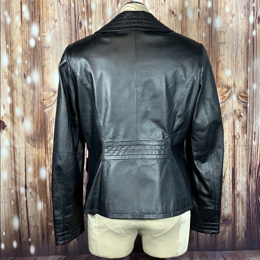 Pendleton Black Leather Button Jacket - image 4